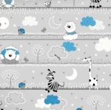 Medvídek a zebra s modrým   obláčkem