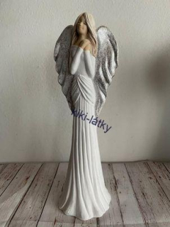 Andělka  Viktorie bílá s brokátovými křídly
