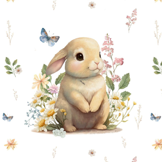 Panel  králík na bílém