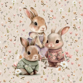 Panel  tři malí králičci