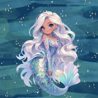 Panel mořská vílá  Mermaids Moonlight